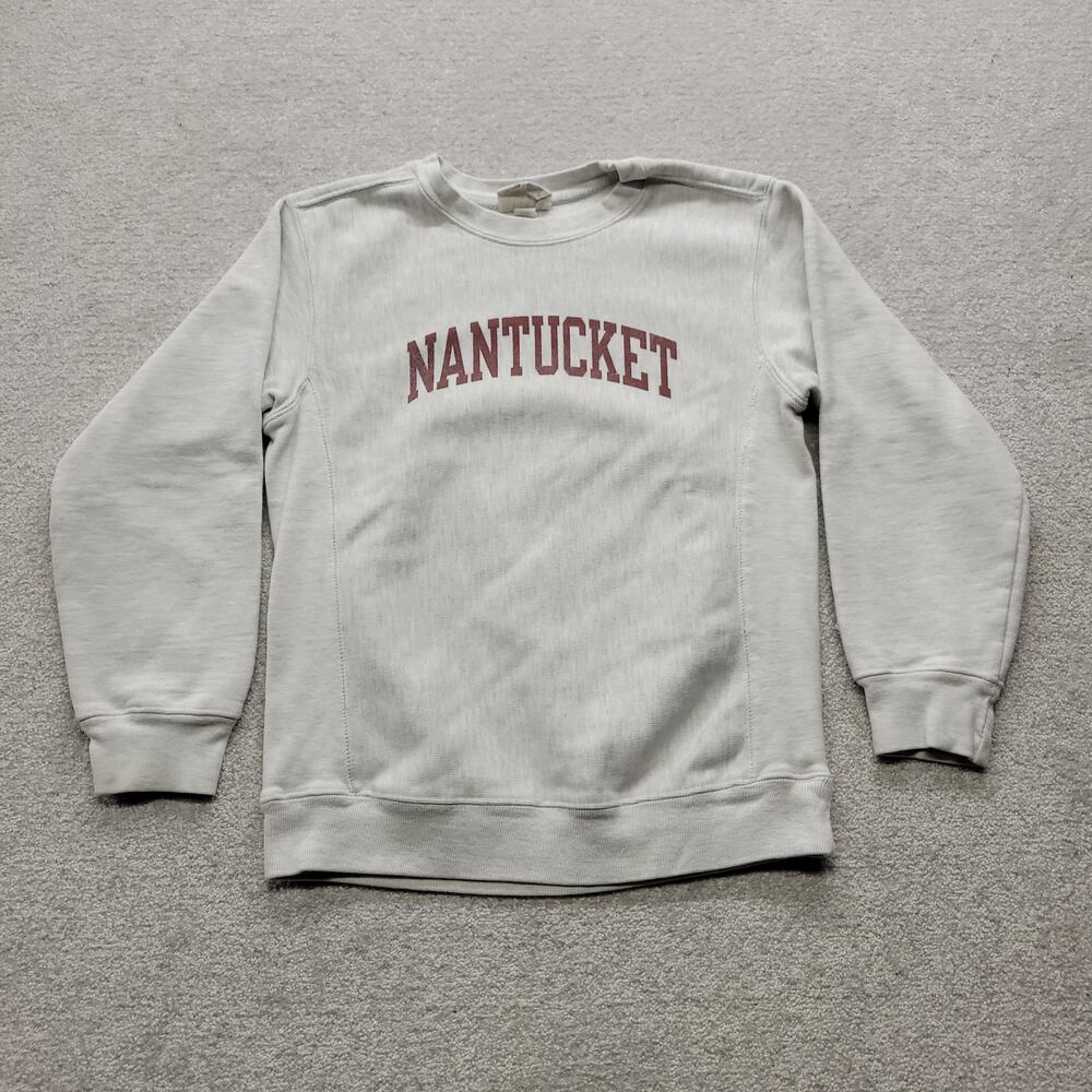 Vintage Champion Reverse Weave Nantucket Sweatshirt Youth Medium Gray Crewneck